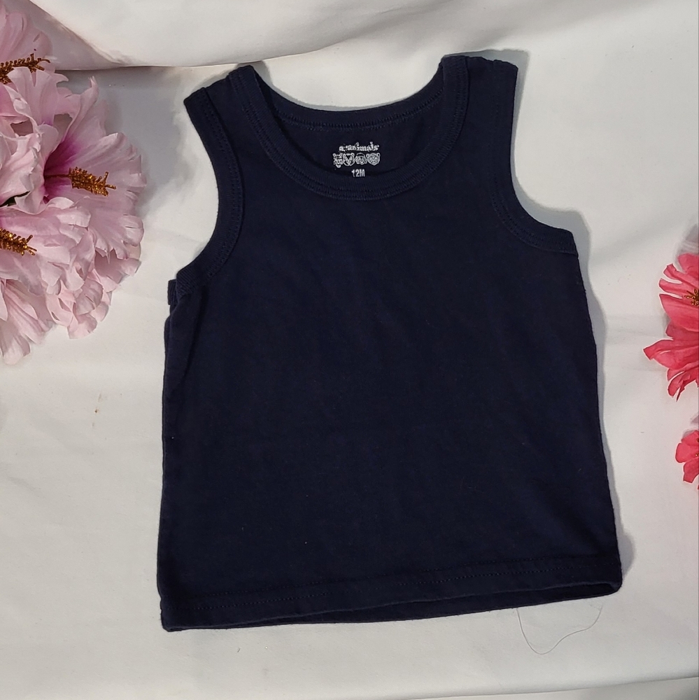 Garanimals Baby Boy Navy Blue Tank Top Size 12 Months GUC